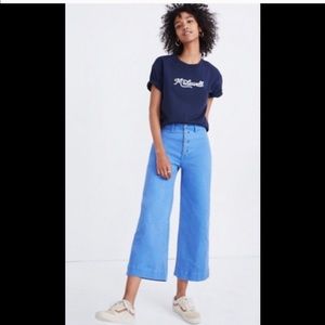 NWT MADEWELL Emmett wide leg crop pant